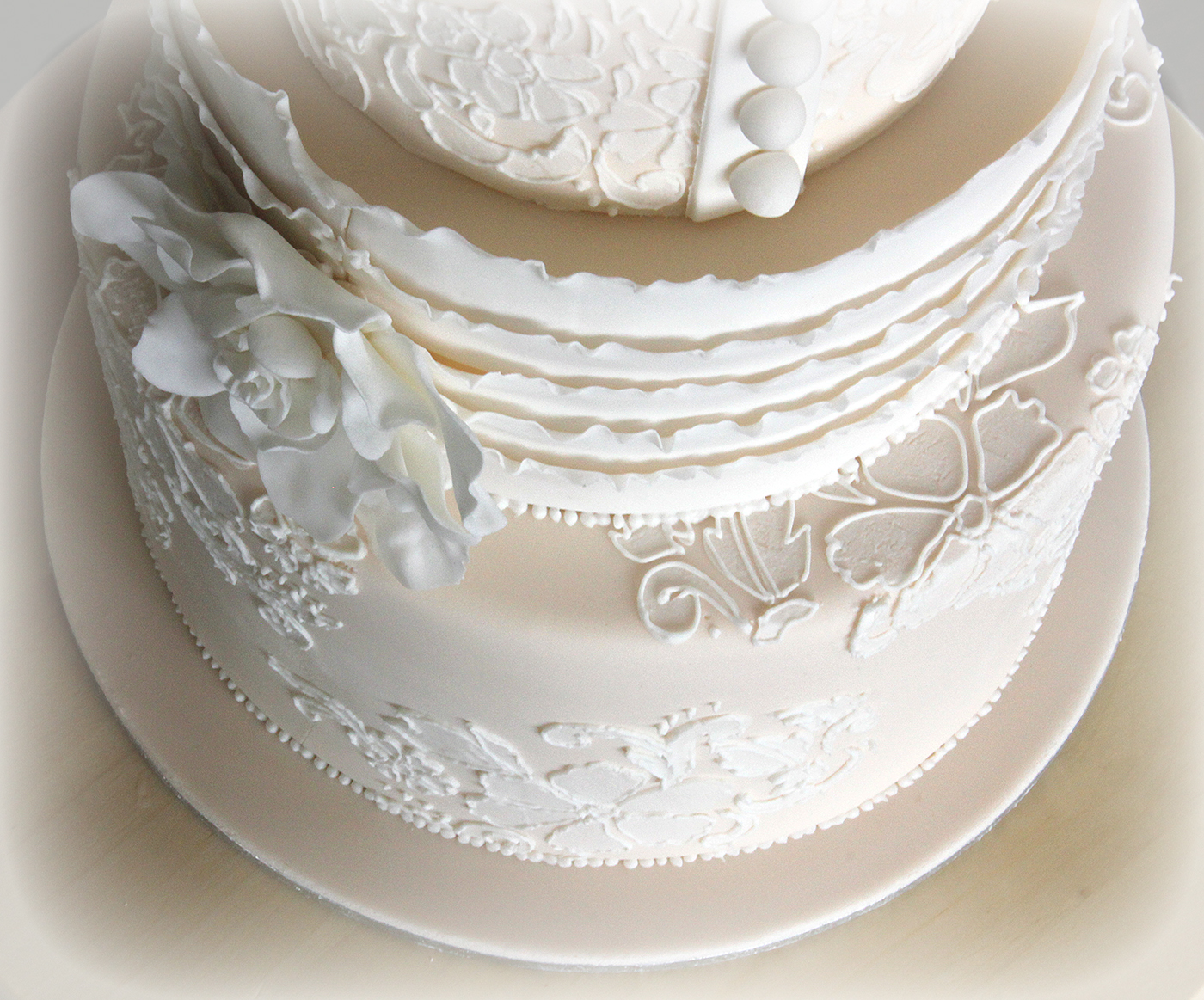 Lace Wedding Cake Tutorial  cakes 